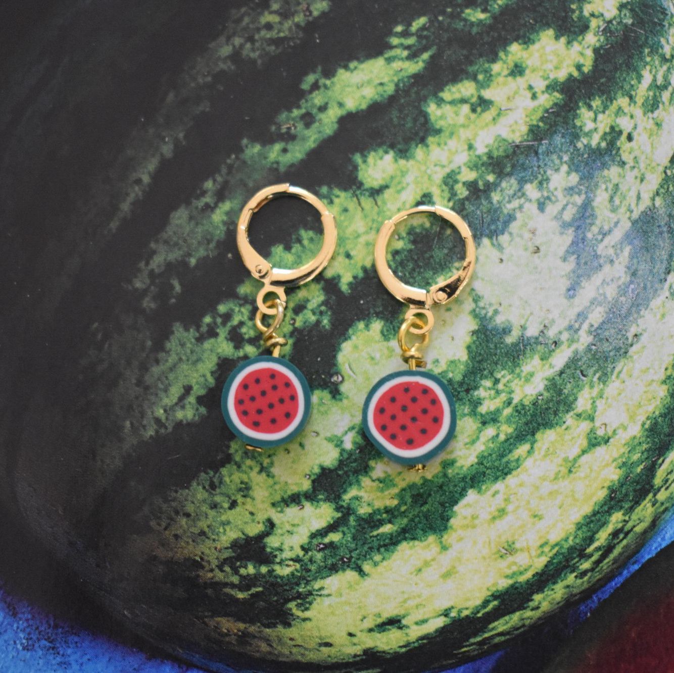 Watermelon huggie earrings | by Ifemi Jewels-1