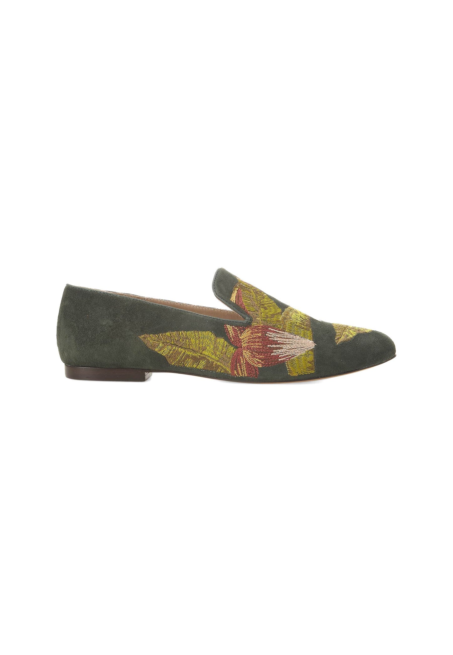 Mangará Suede Women's Loafers - Handmade Embroidery