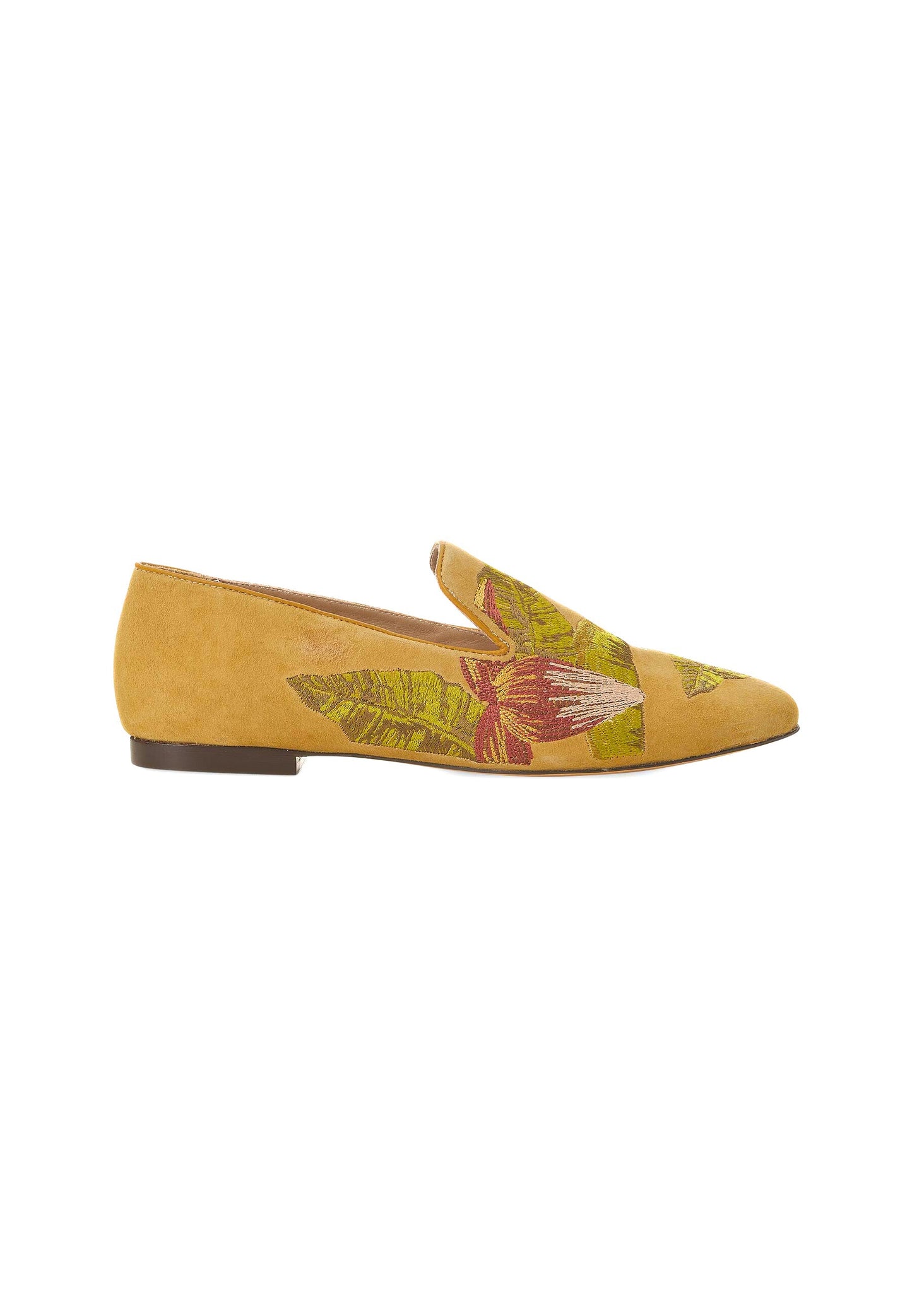 Mangará Suede Women's Loafers - Handmade Embroidery