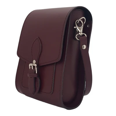 Cooper Allan Handmade Leather Festival Phone Bag - Marsala Red
