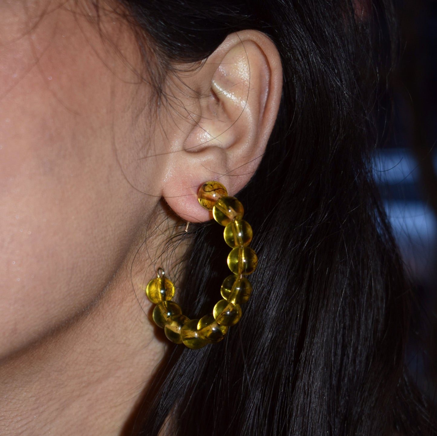 Bold Yellow Earrings, Fun Fashion Accessories, Vibrant Yellow Jewelry, Trendy Hoop Earrings | by lovedbynlanla