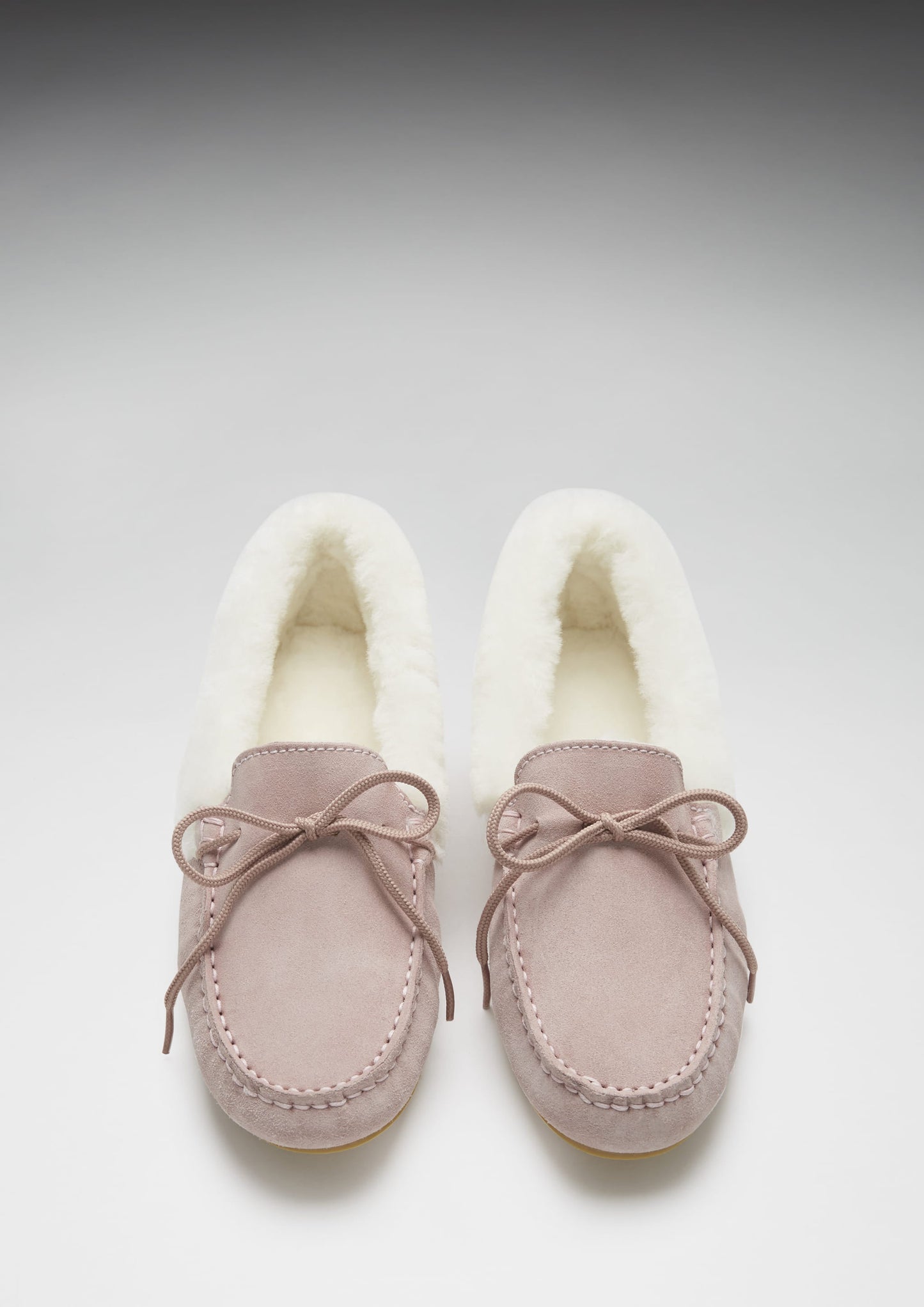 Women's slippers, sheepskin, ice pink suede-2