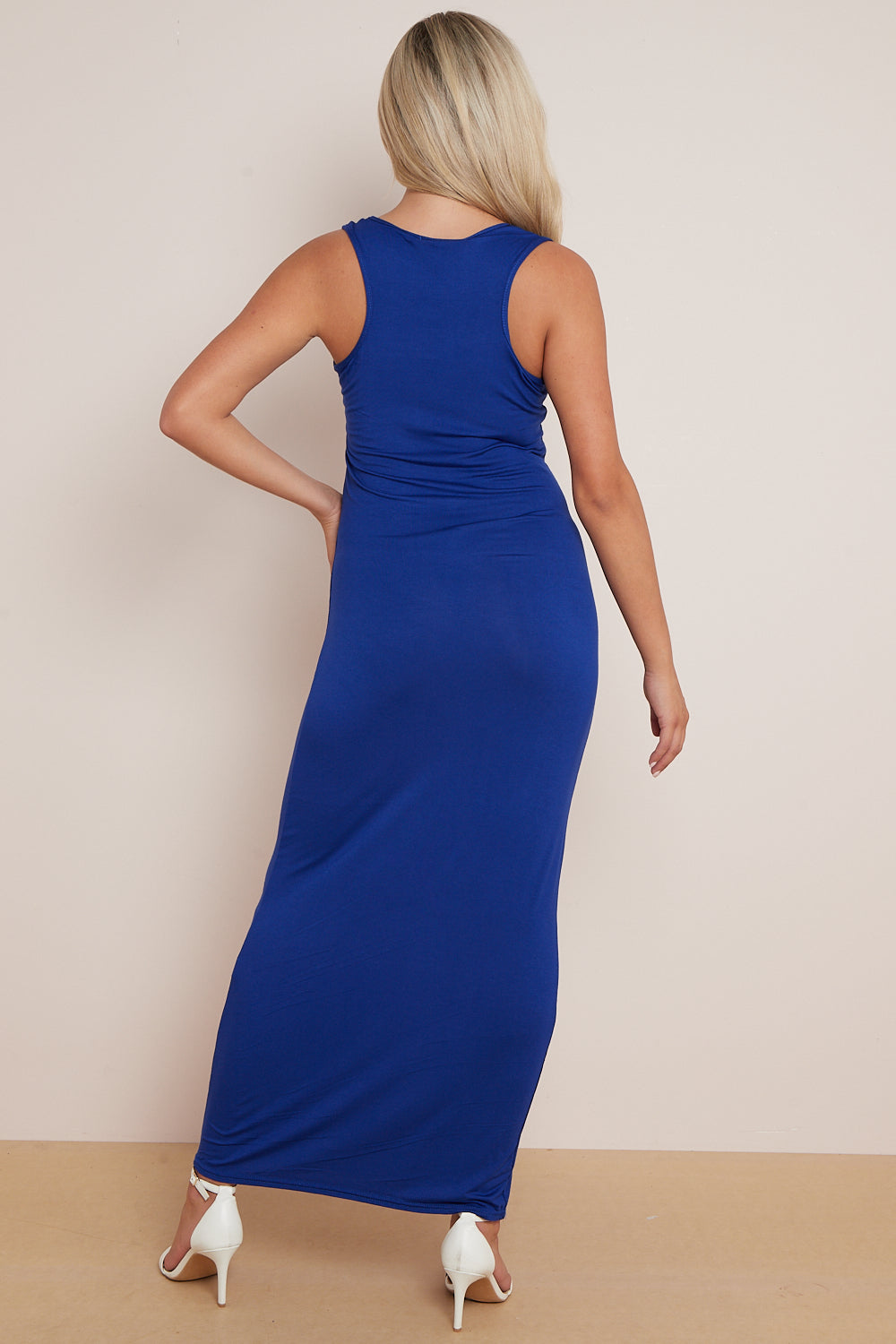 Royal Blue Racerback Maxi Dress-3