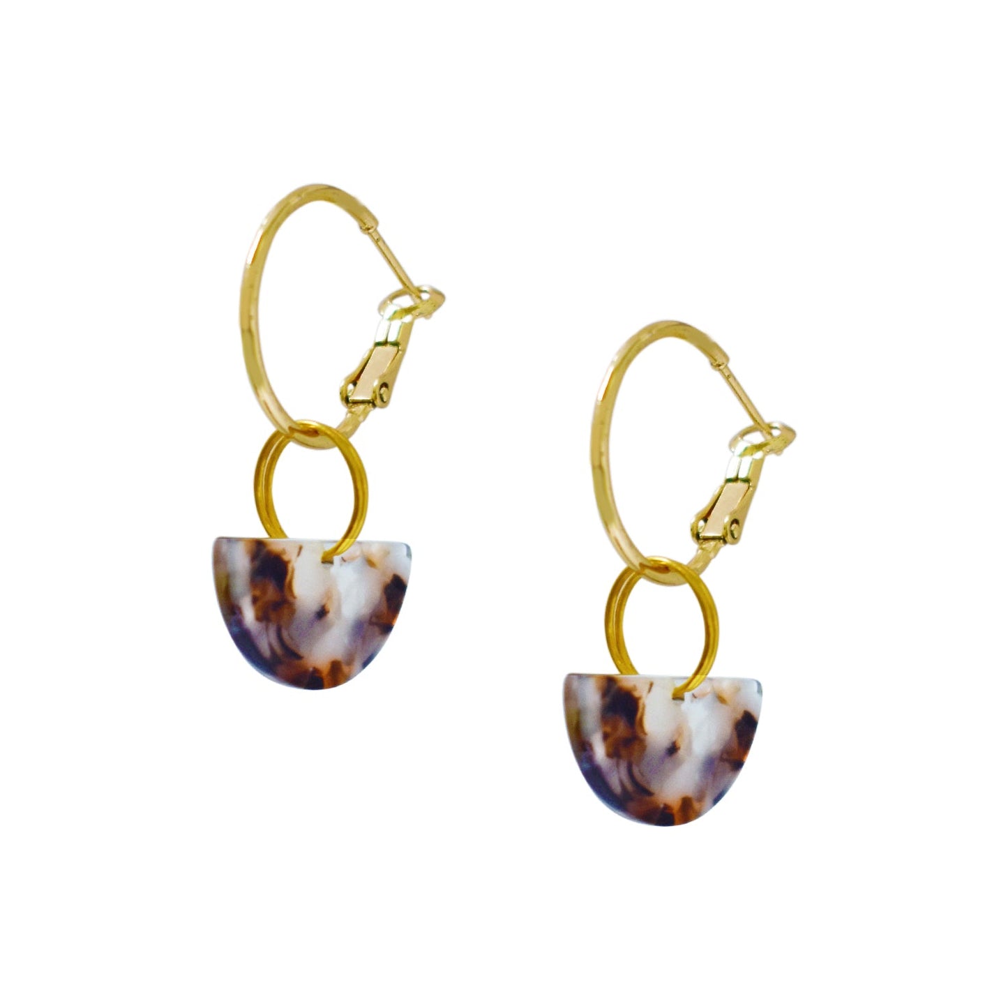 Black Semi Circle Acrylic Hoop earrings | by Ifemi Jewels