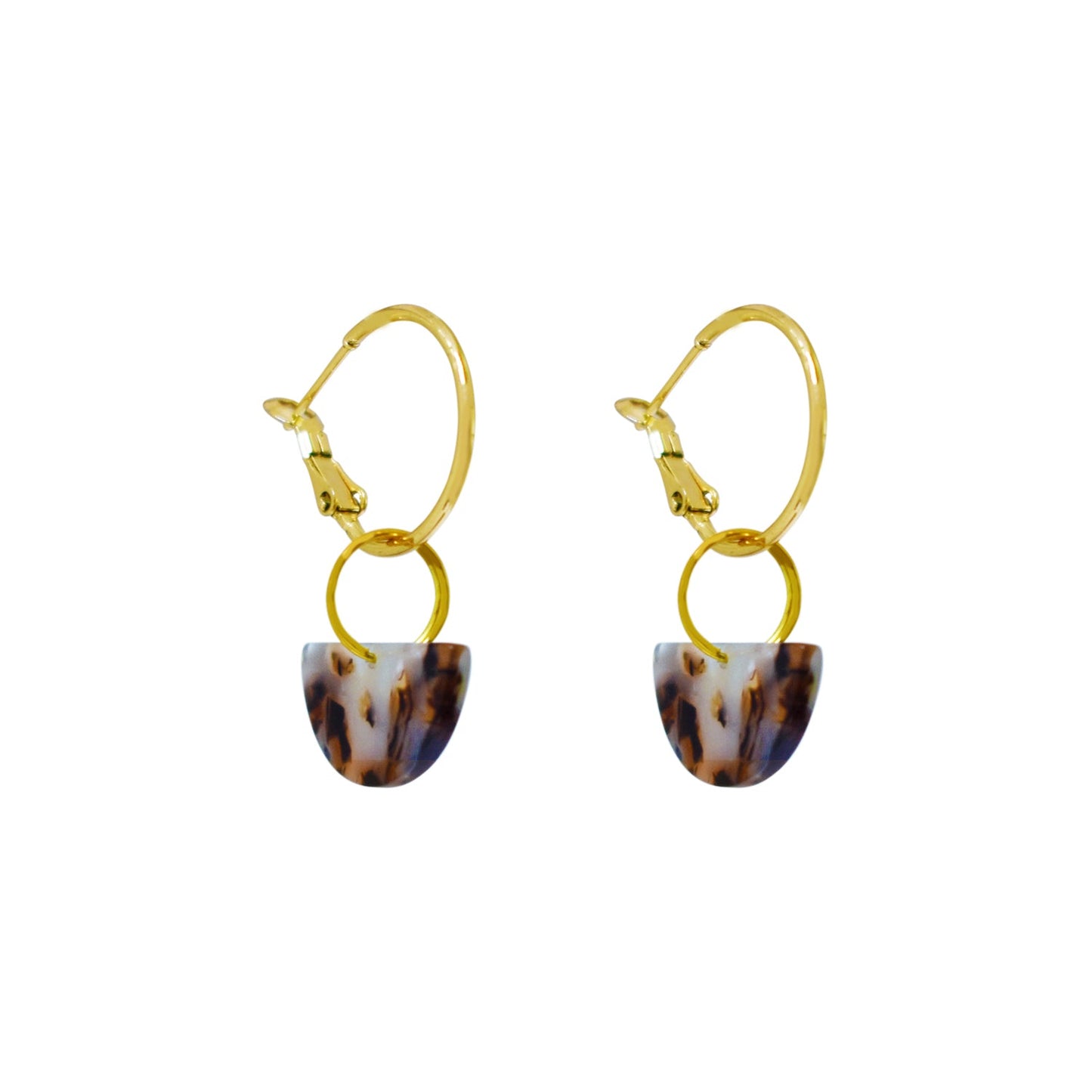 Black Semi Circle Acrylic Hoop earrings | by Ifemi Jewels