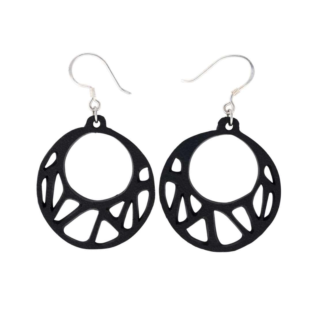 Ella Geometric Recycled Rubber Earrings-2