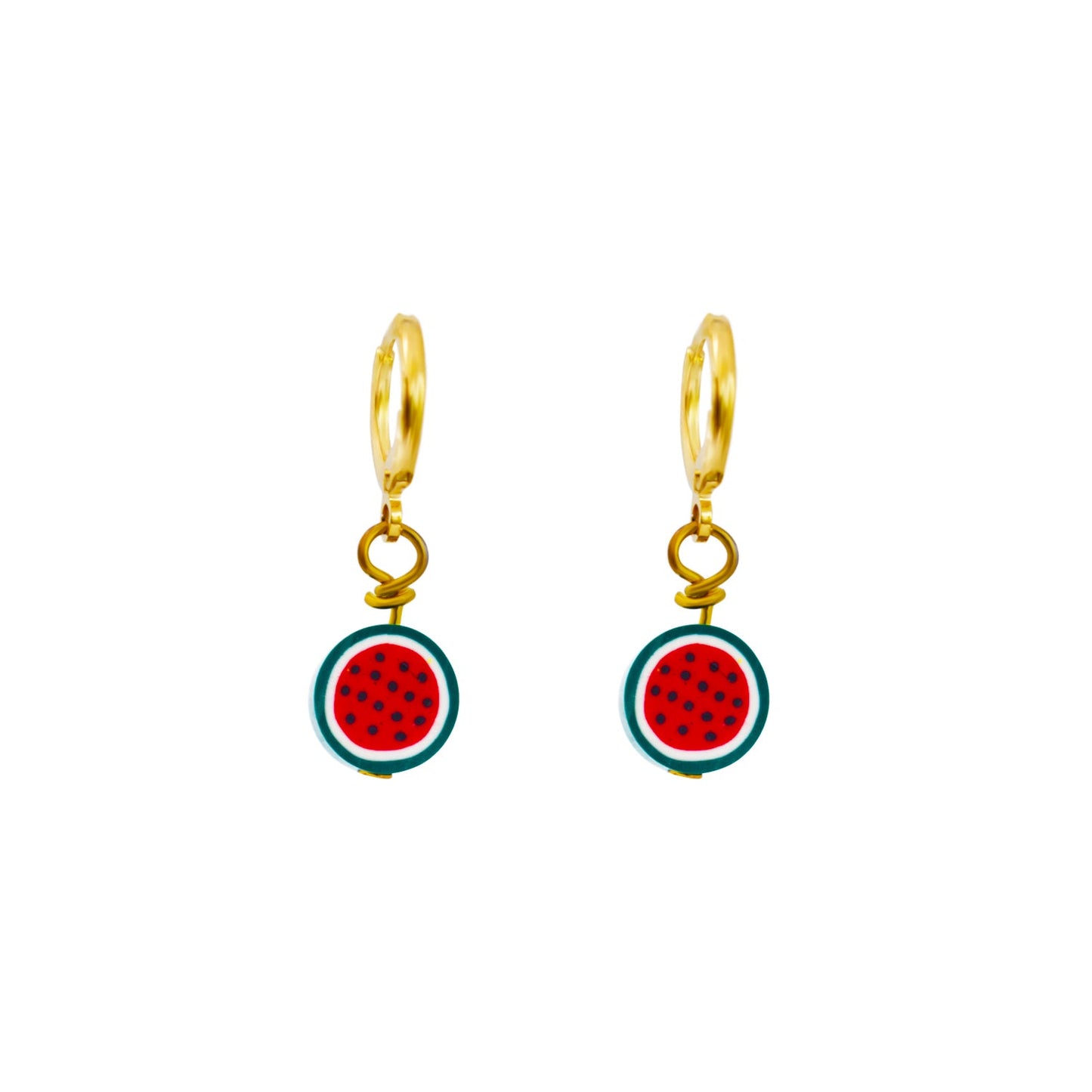 Watermelon huggie earrings | by Ifemi Jewels-0