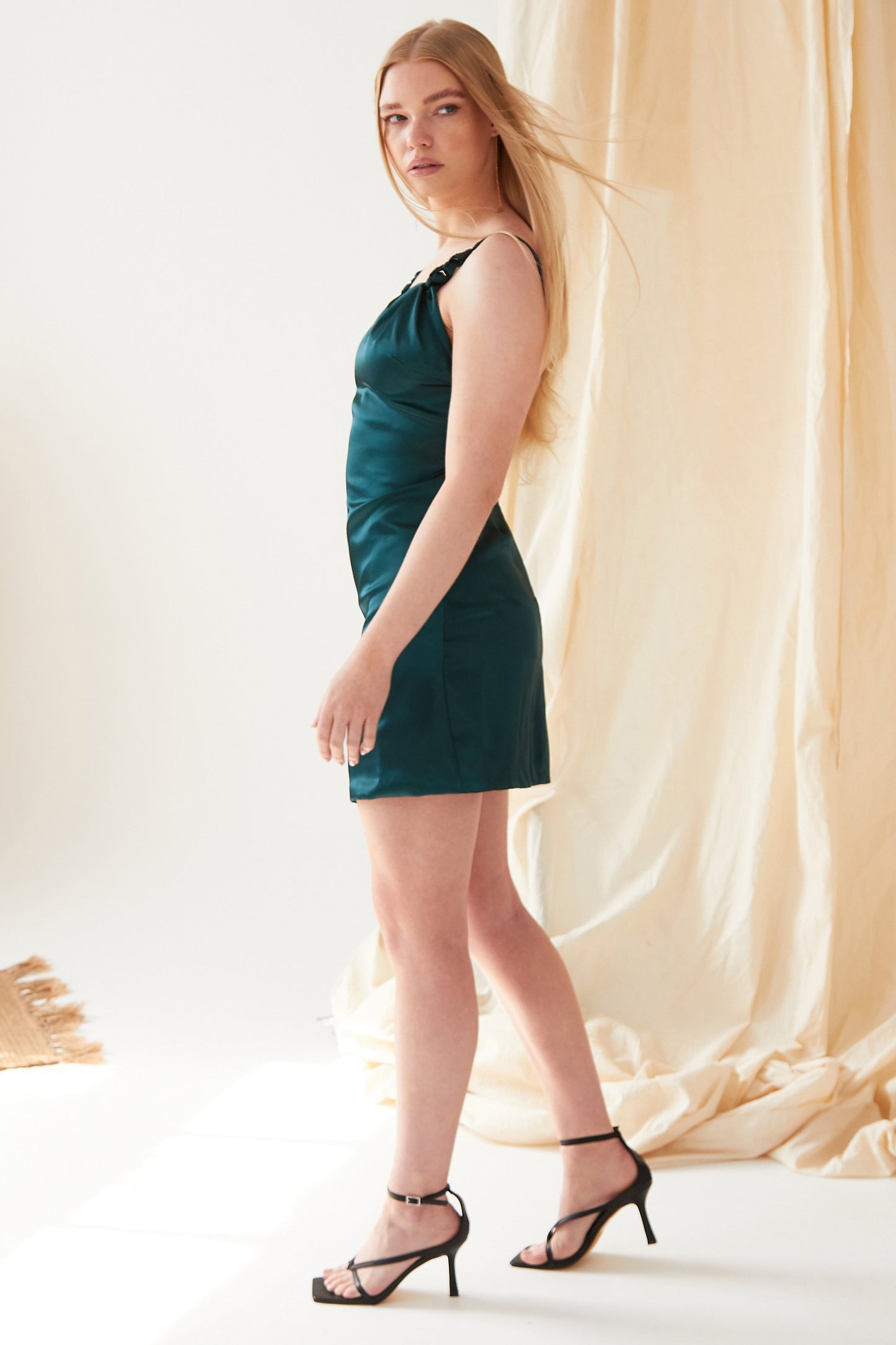 Emerald Green Mini Dress-3
