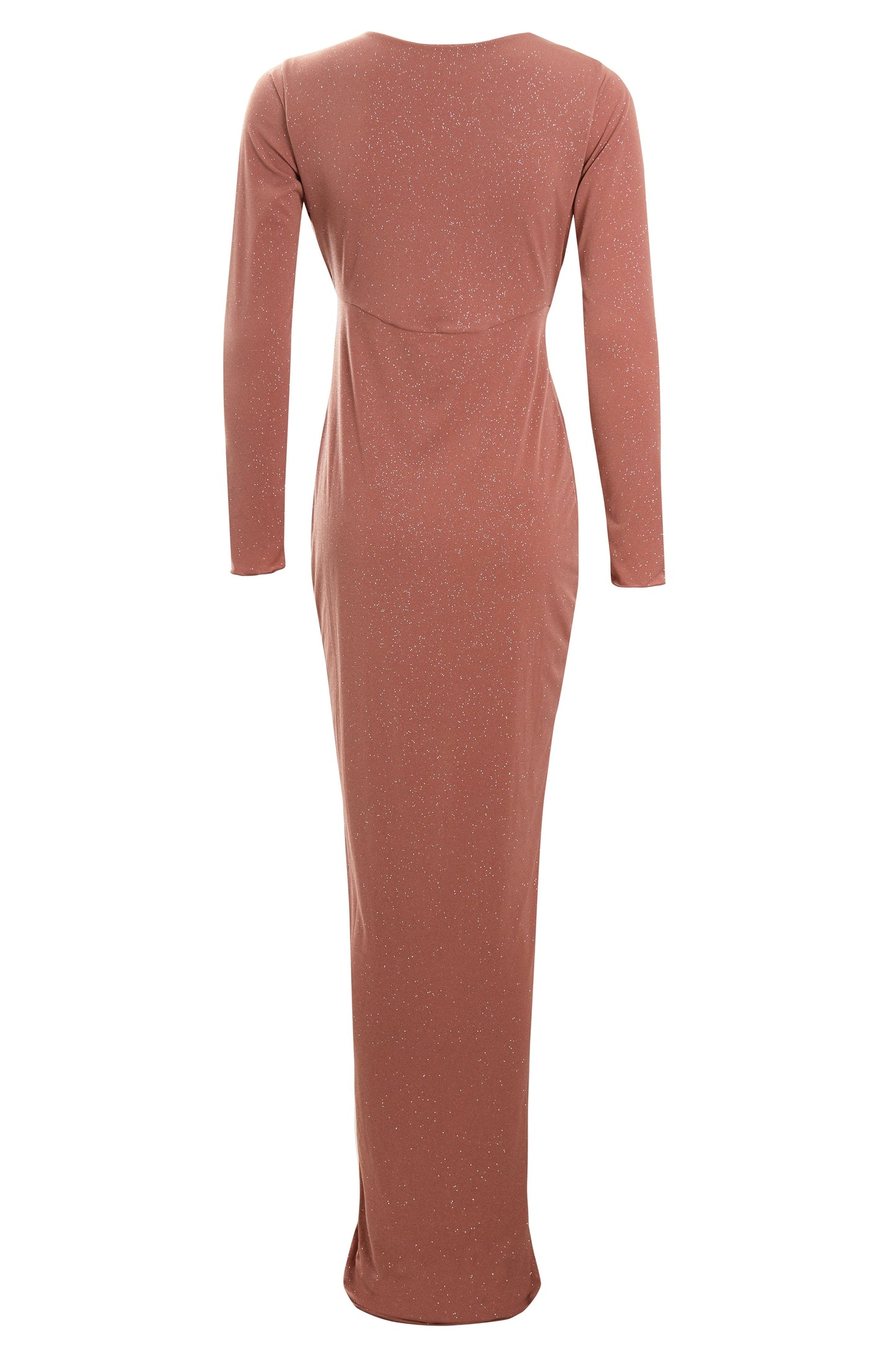 Rose Gold Twist Knot Front Dress-3