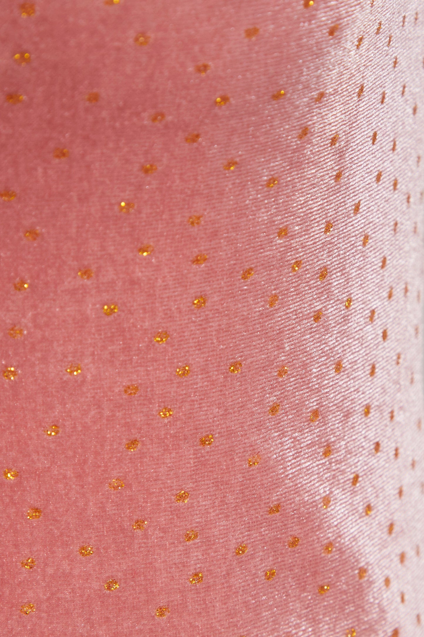 Pink Velvet Polka Dot Dress-3