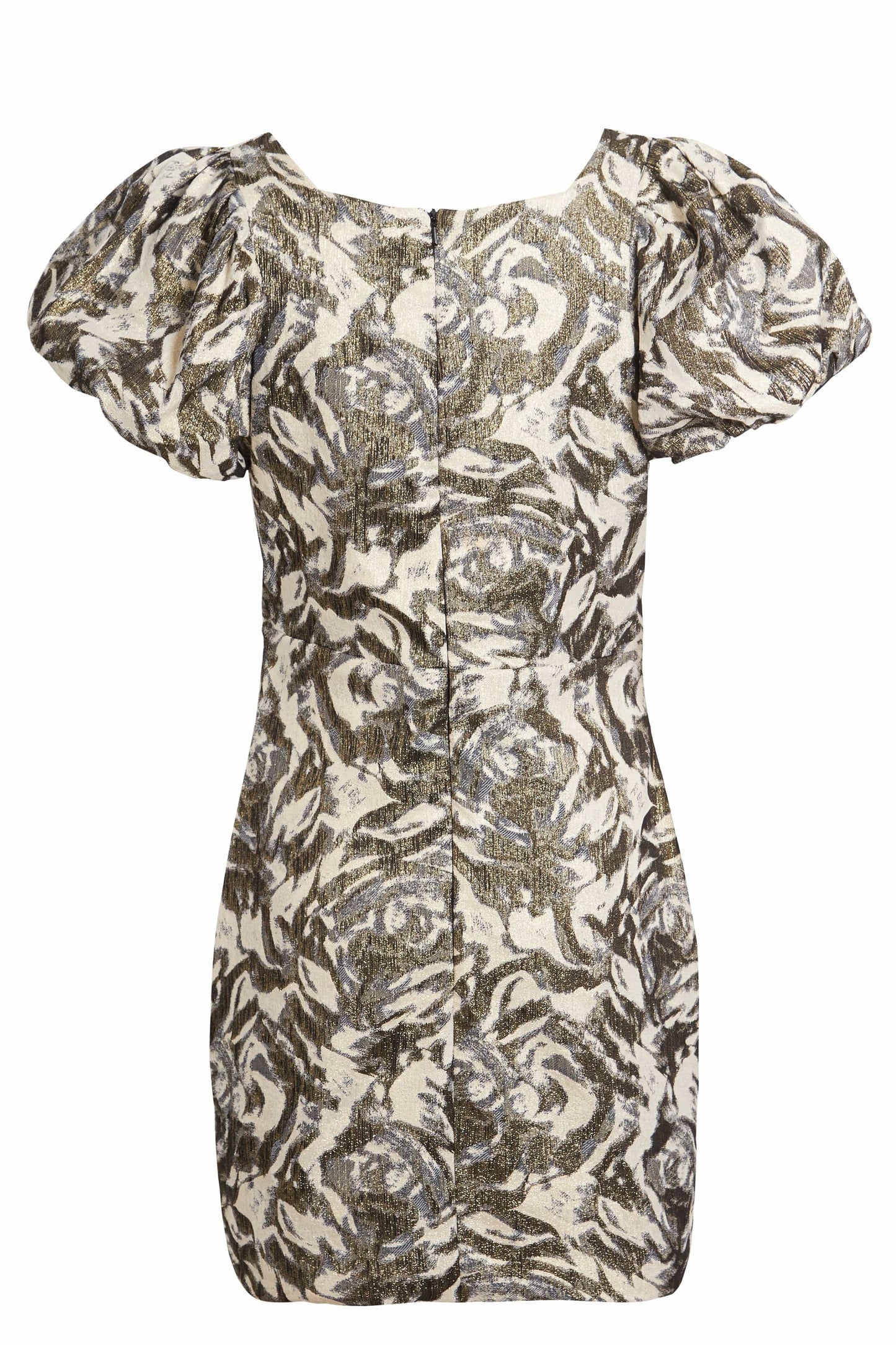 Puff Shoulder Mini Dress-4