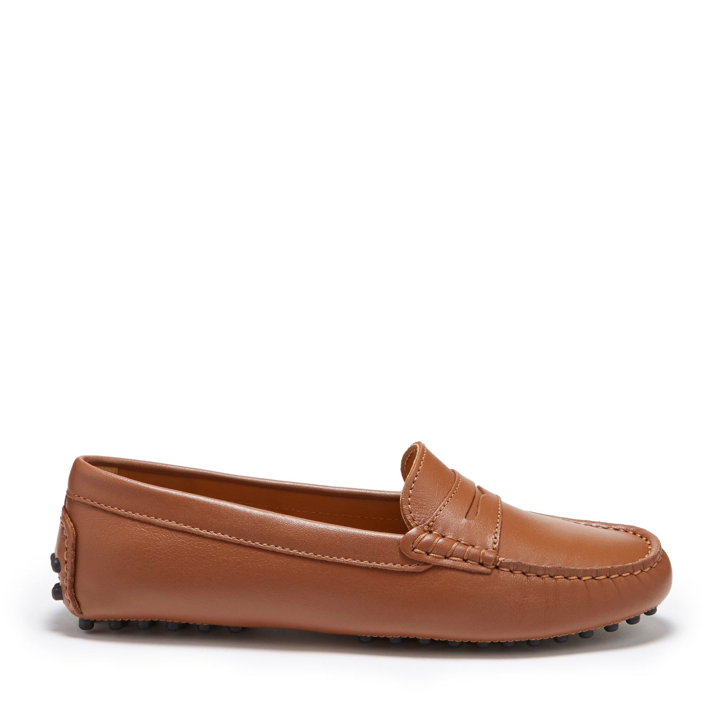 Women's Penny Driving Loafers, tan leather-0
