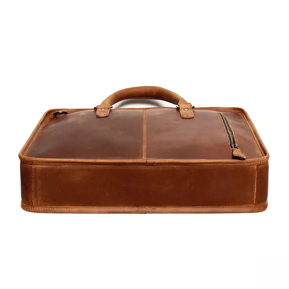 Cooper Allan The Hemming Leather Laptop Bag | Vintage Leather Briefcase