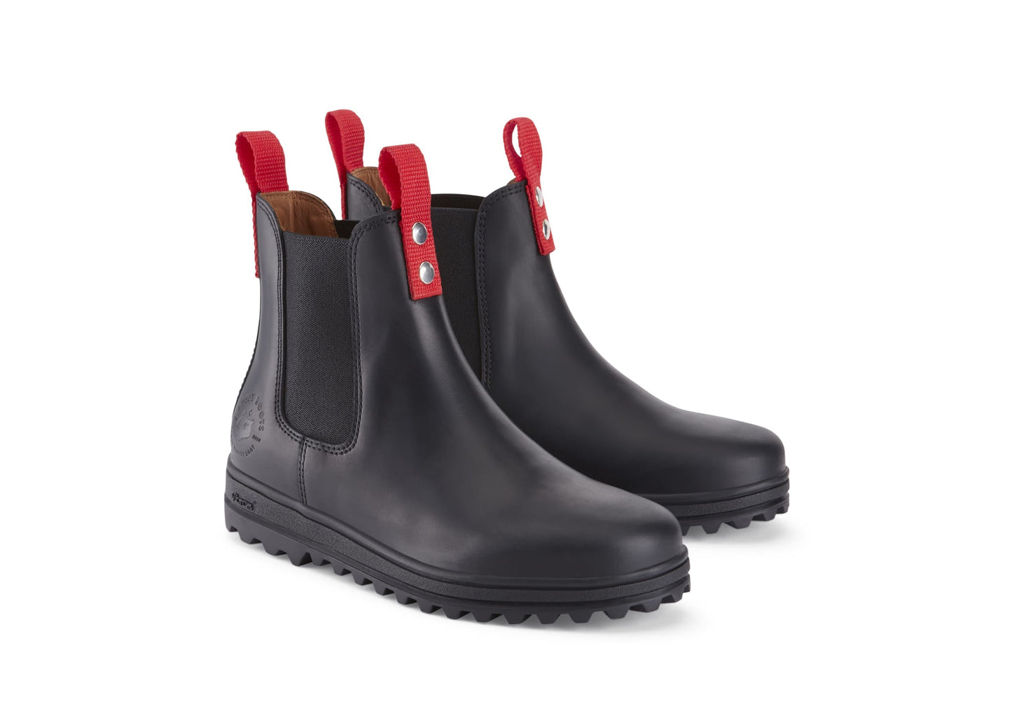 Busby Women's Winter Chelsea Boot, Black Leather-1