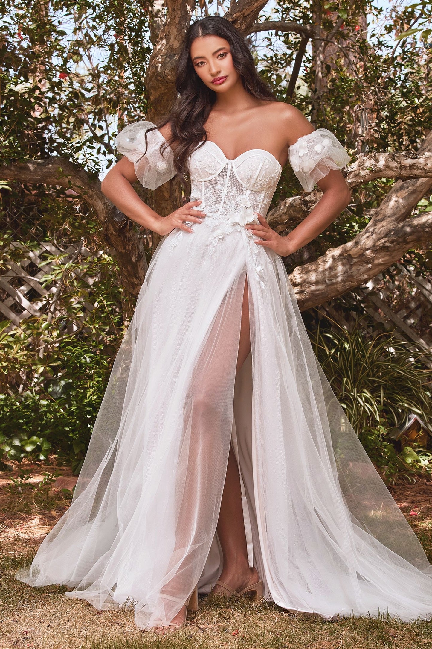 Cooper Allan Tux USA Strapless Floral Ball Gown
