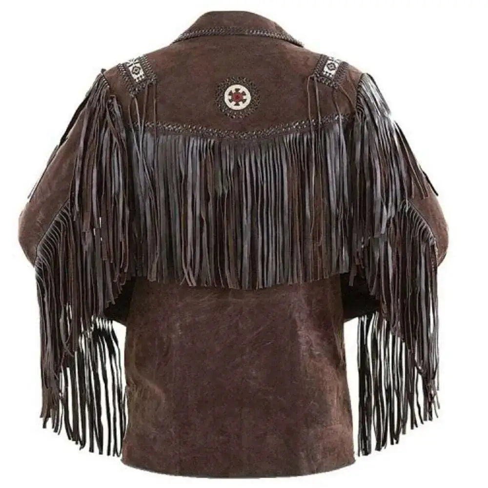 Cooper Allan Men's Dark Brown Western Leather Jacket
