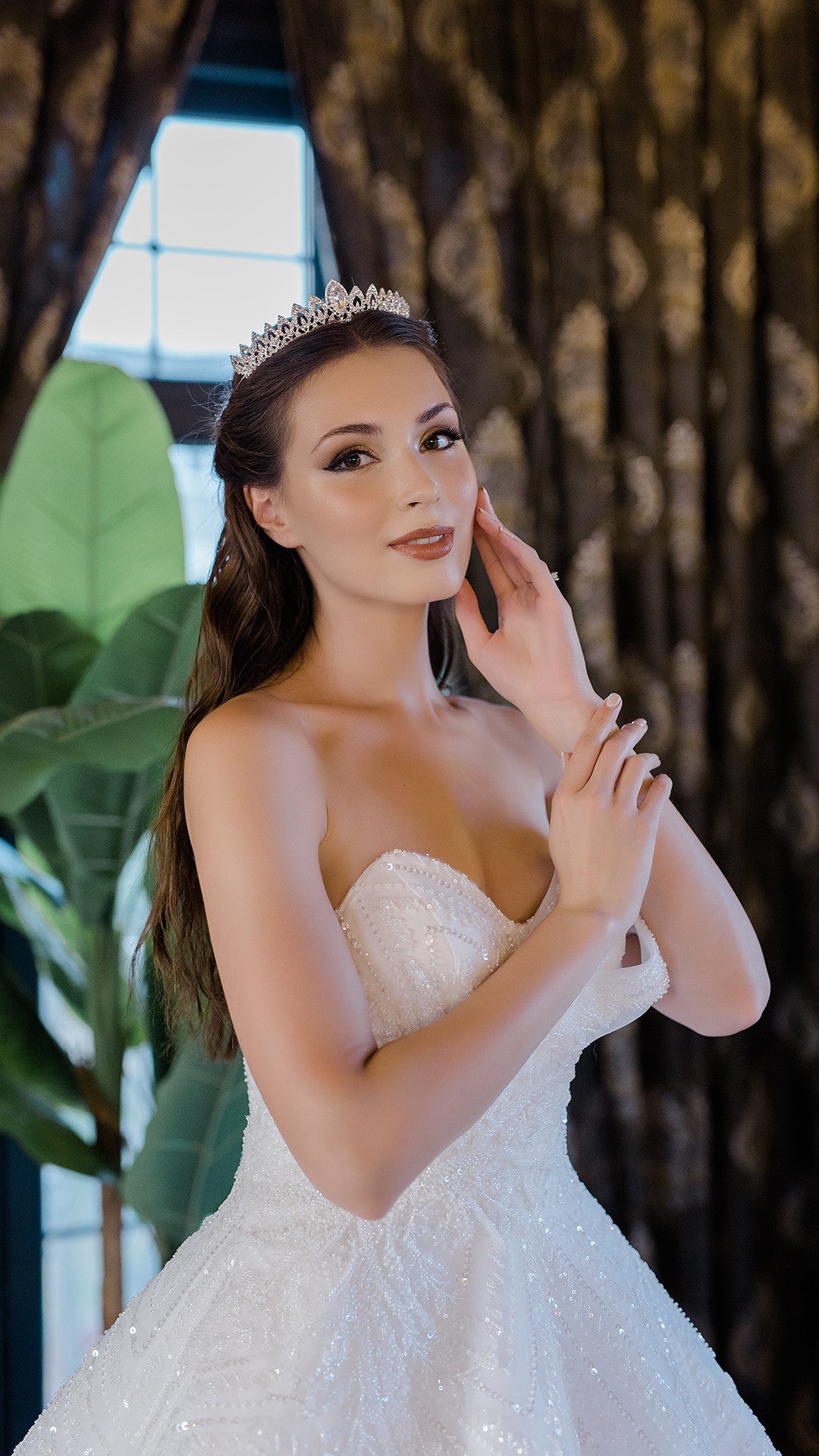 Sana a line wedding dress