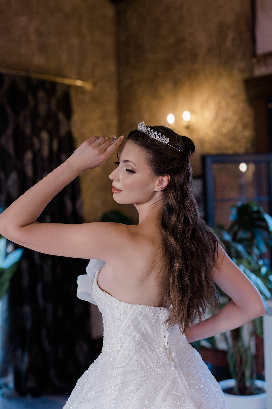 Sana a line wedding dress