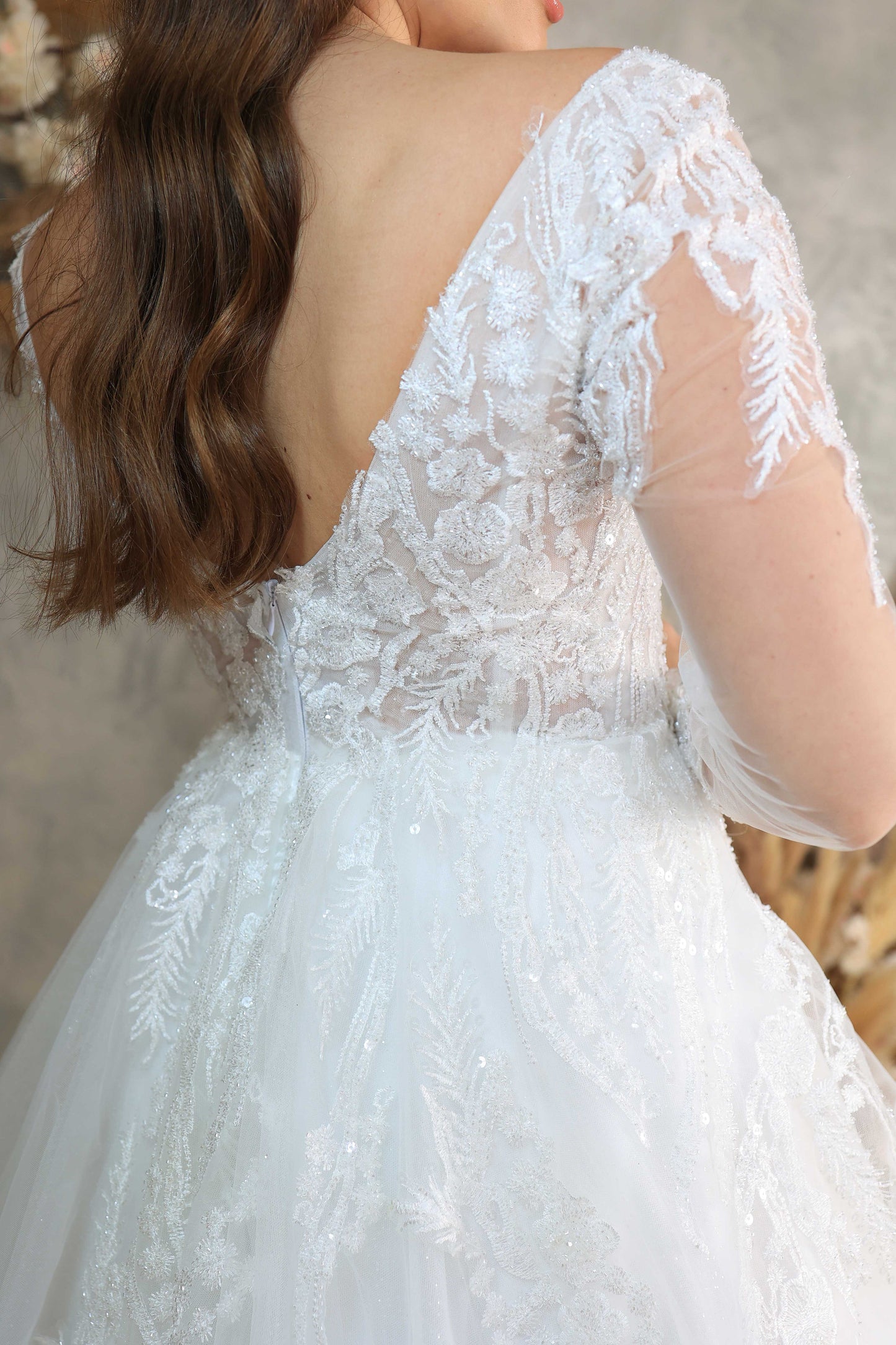Nira narrow skirt a line wedding dress