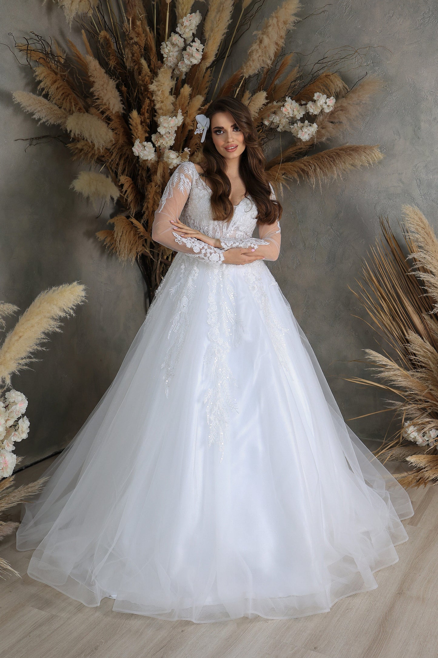 Nira narrow skirt a line wedding dress