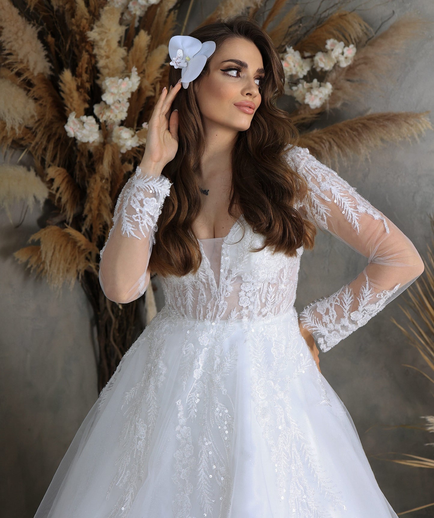 Nira narrow skirt a line wedding dress
