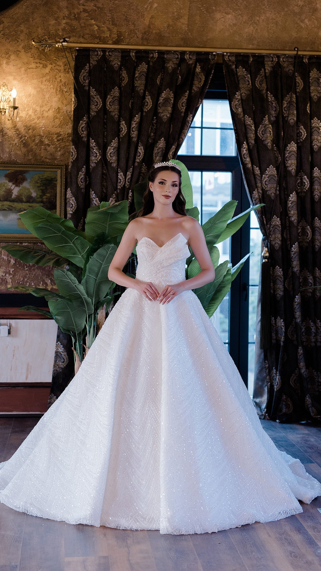 Sana a line wedding dress
