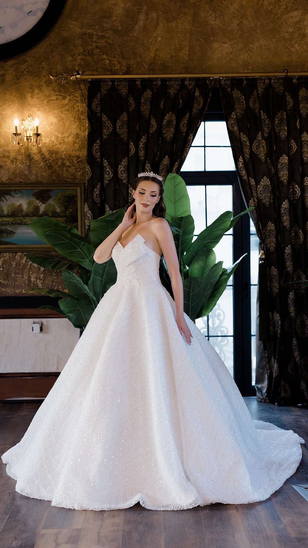 Sana a line wedding dress