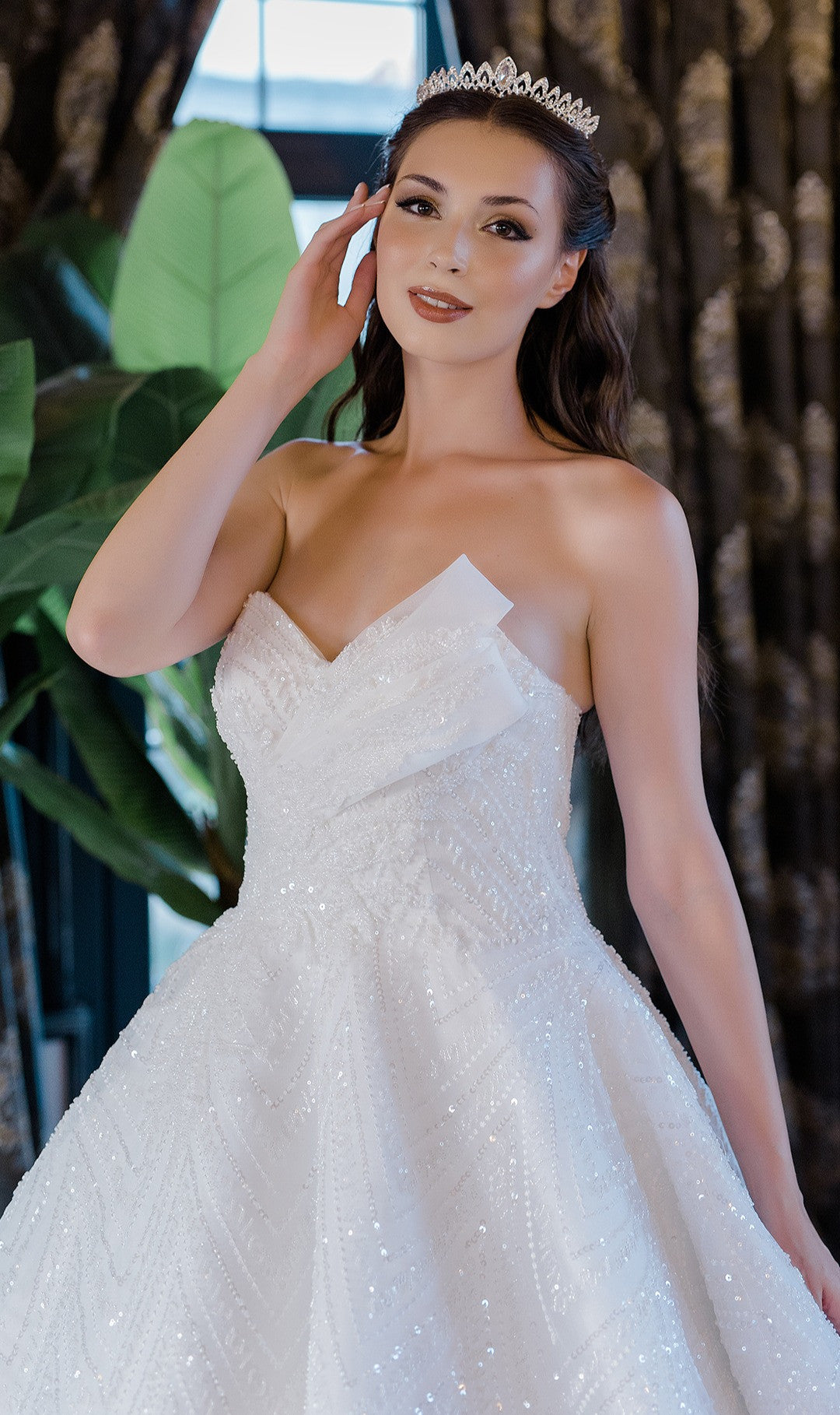Sana a line wedding dress