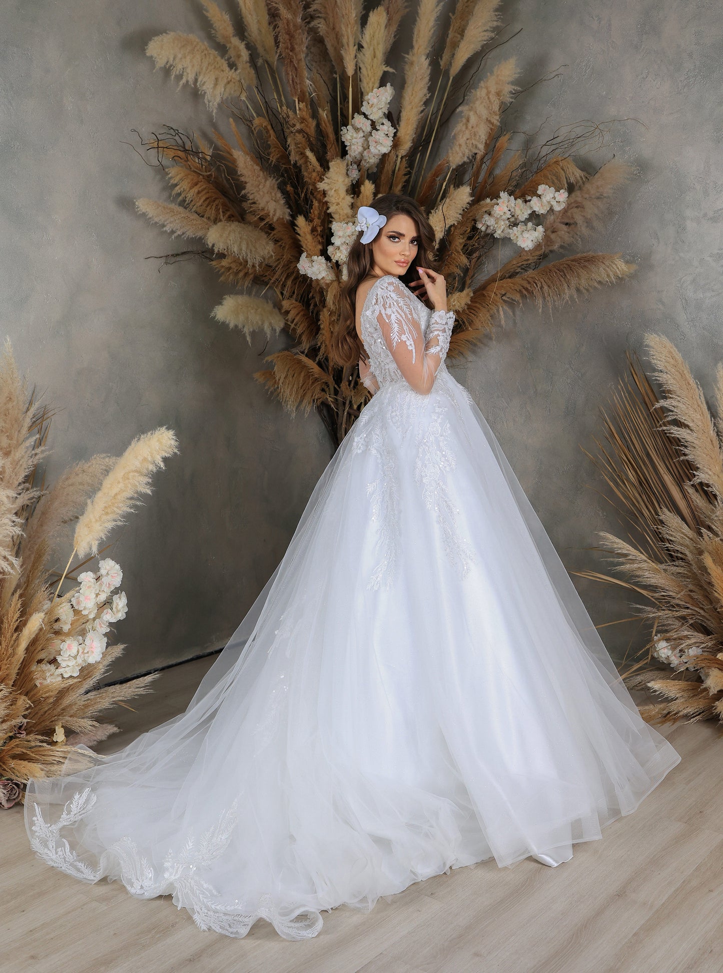 Nira narrow skirt a line wedding dress