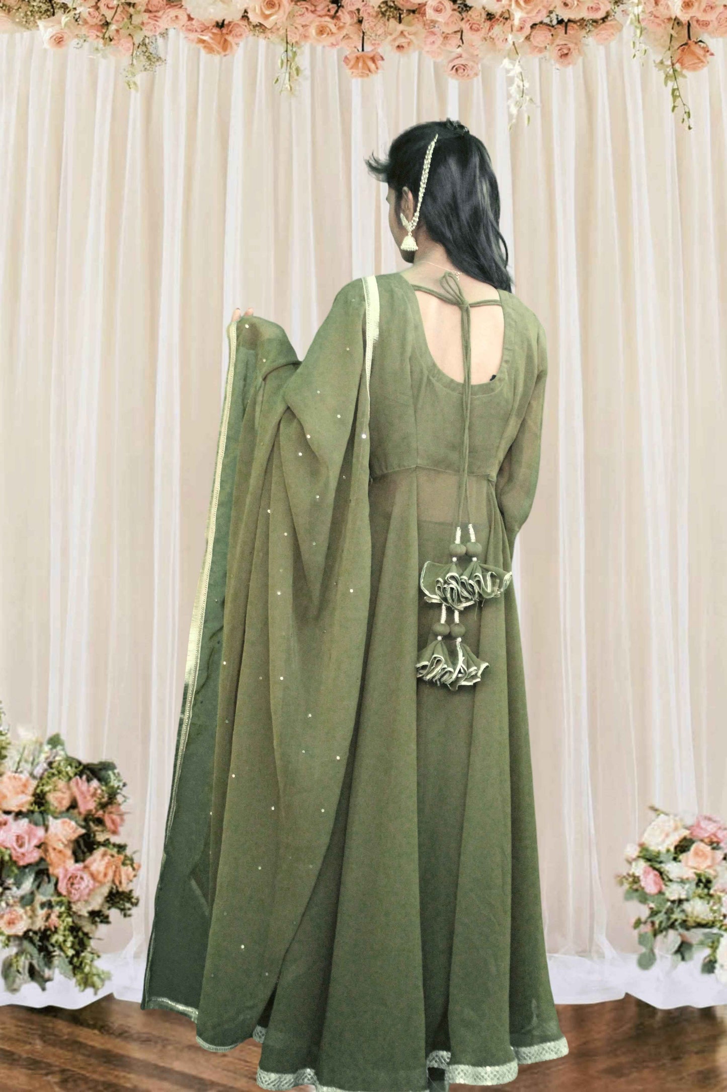 Heena Green Anarkali Suit Set-2