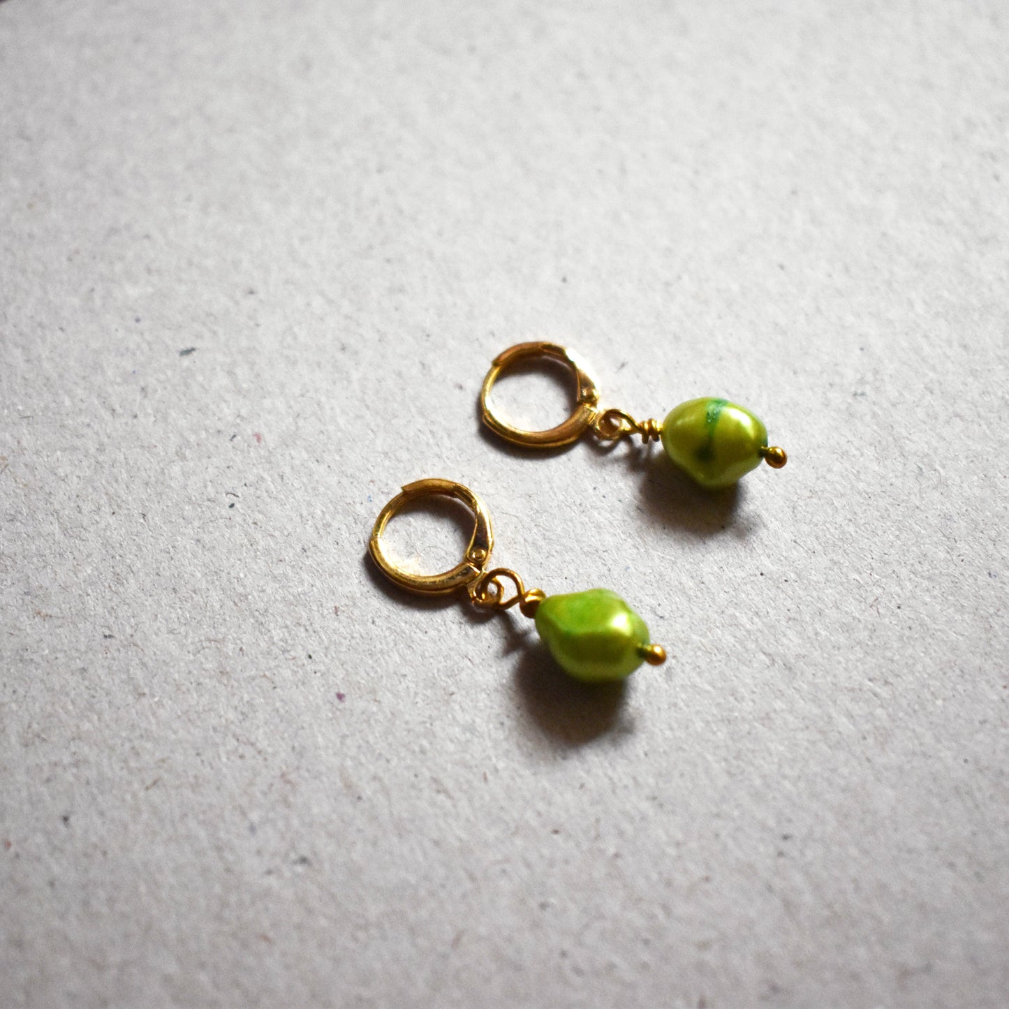 Green freshwater pearl earrings | by Ifemi Jewels