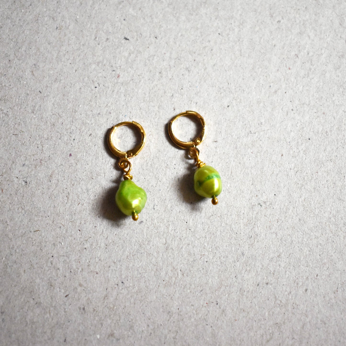Green freshwater pearl earrings | by Ifemi Jewels