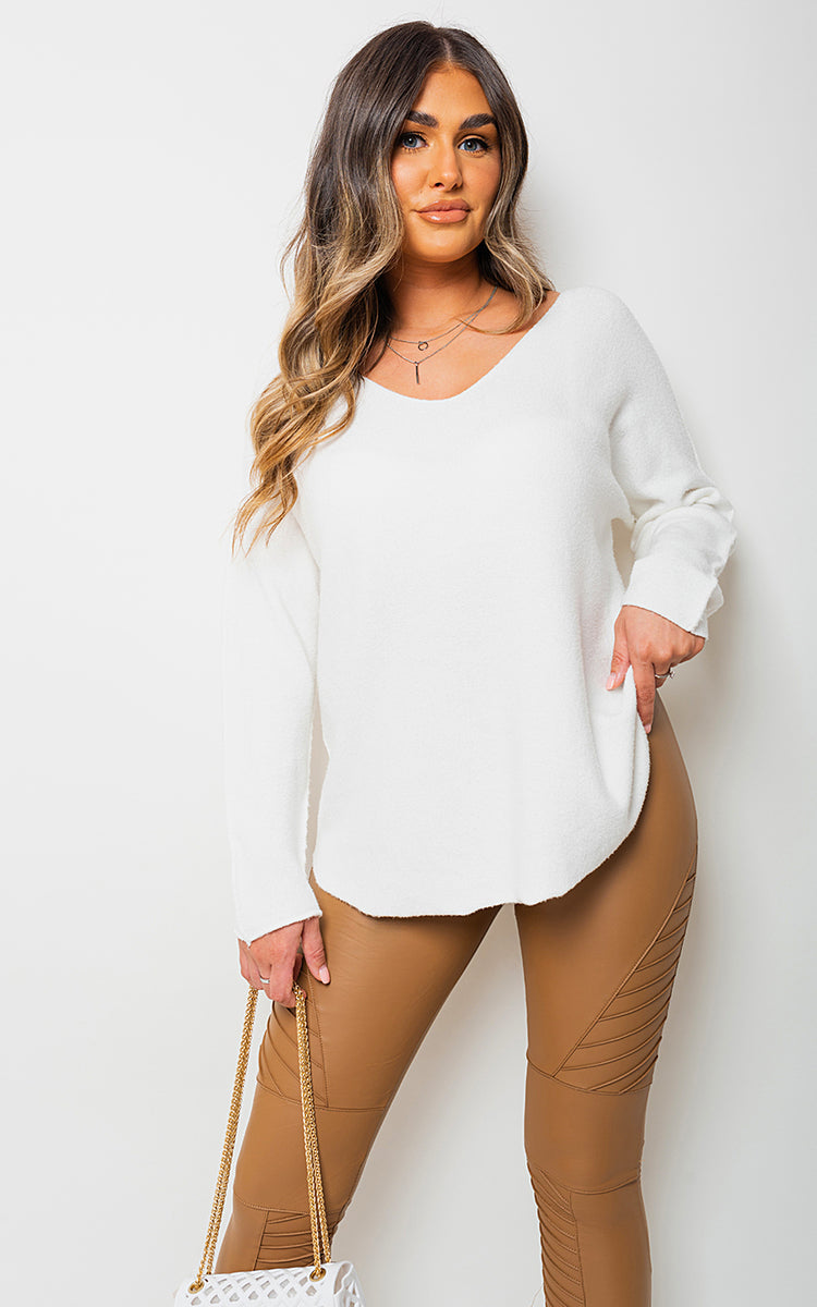 Moda Oversized Long Sleeve Knitted Jumper