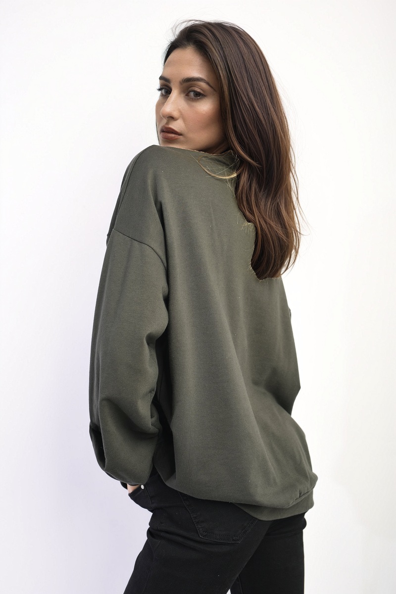 Moda Long Sleeve Bow Detail Jumper