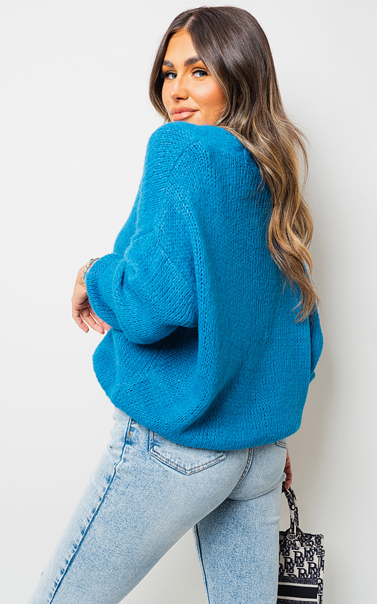 Moda V-Neck Button Down Knitted Cardigan