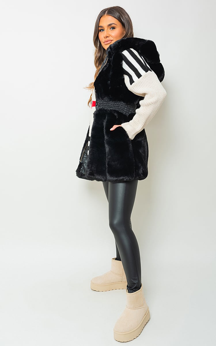 Moda Faux Fur Zip Up Gilet