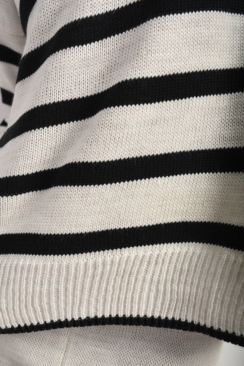 Knitted Striped Long Sleeve Top and Pants Co-ord Set-8