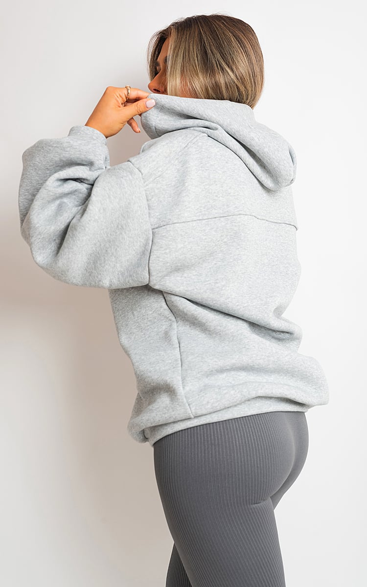 Moda Fall Winter Oversized Ruched Sleeves Hoodie