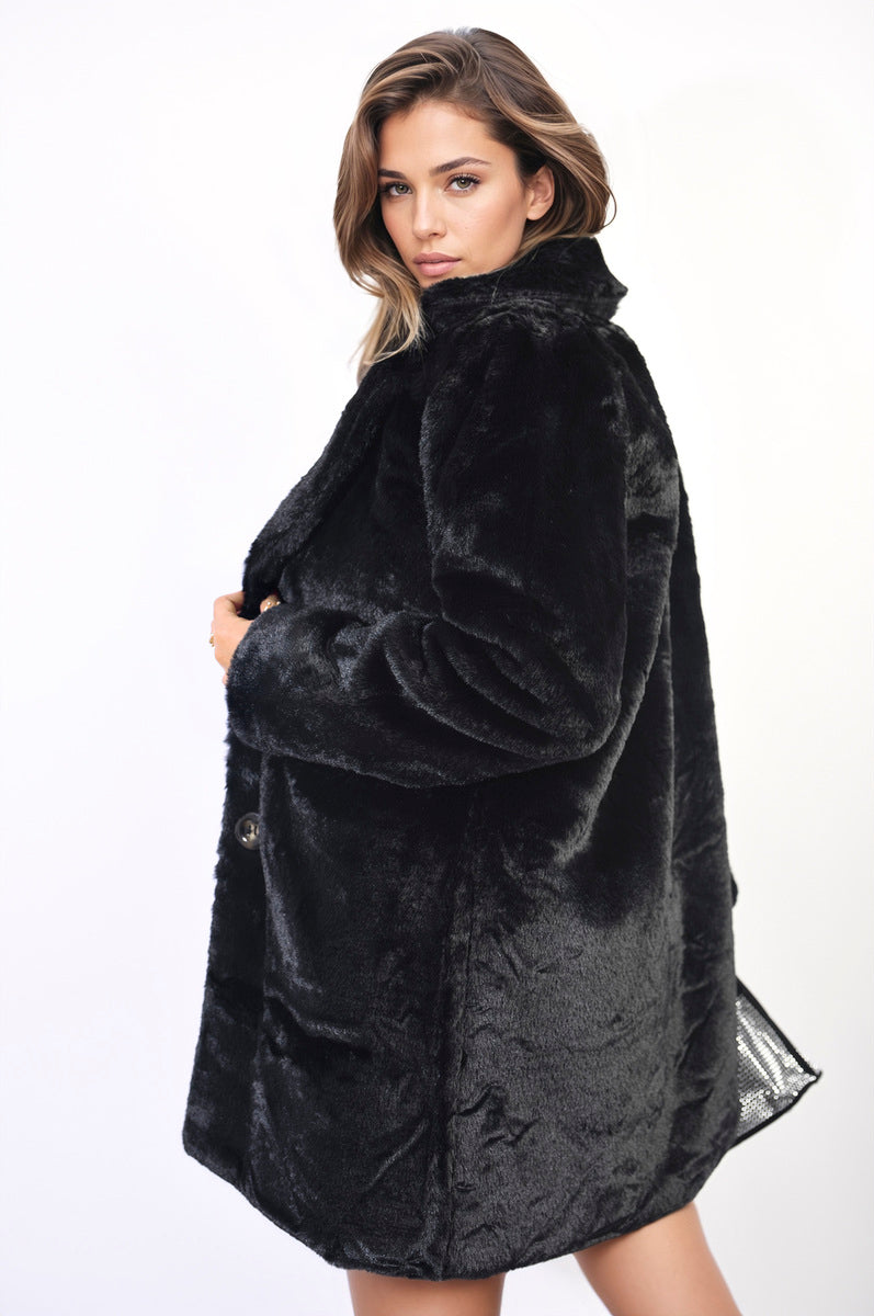 Moda Fluffy Faux Fur Jacket