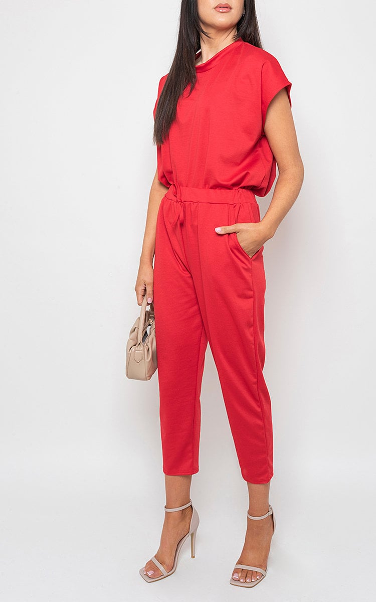 Moda Short Sleeve Boxy Lounge Wear Co-ord Set