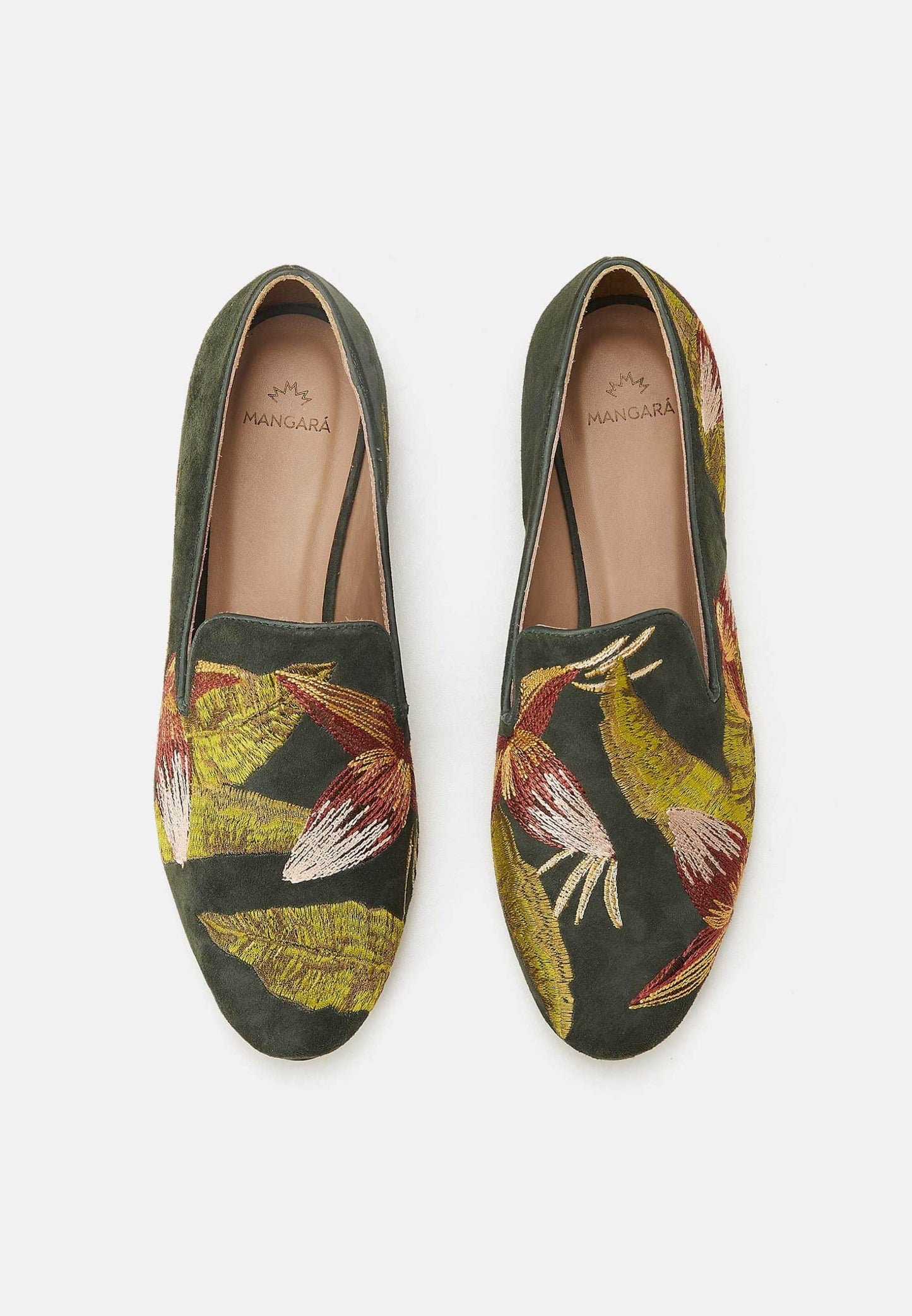 Mangará Suede Women's Loafers - Handmade Embroidery