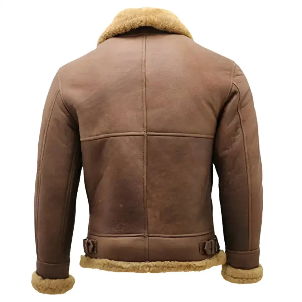 Mens Brown B3 Shearling Bomber Jacket