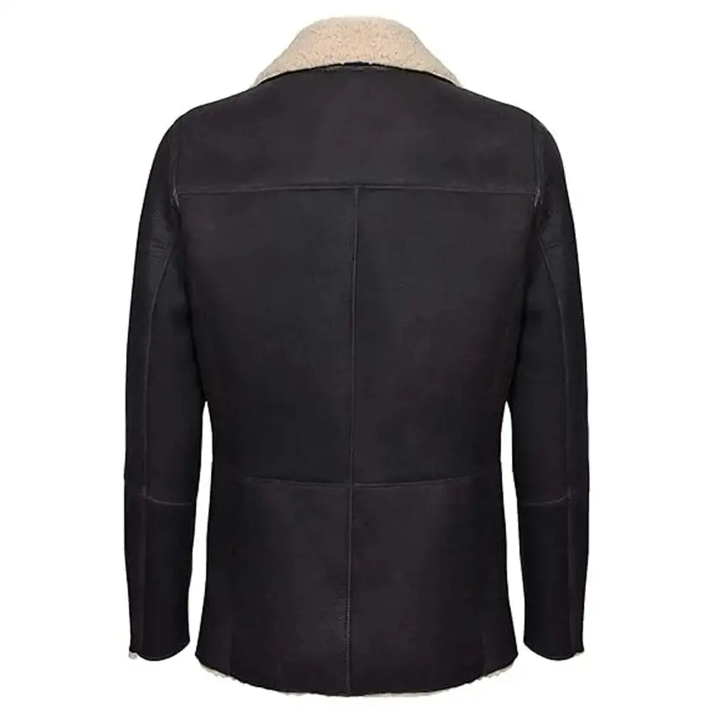 Men’s Genuine Sheepskin Shearling Leather Coat