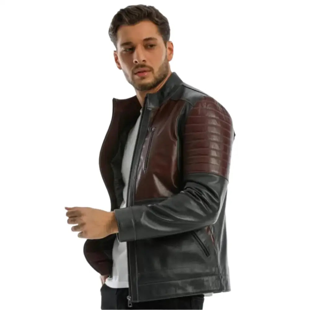 Cooper Allan Men’s Lamb Leather Winter Biker Jacket