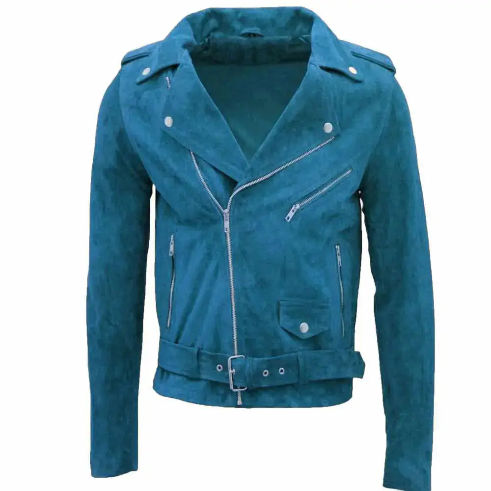 Men's Native American Suede Leather Motorcycle Jacket