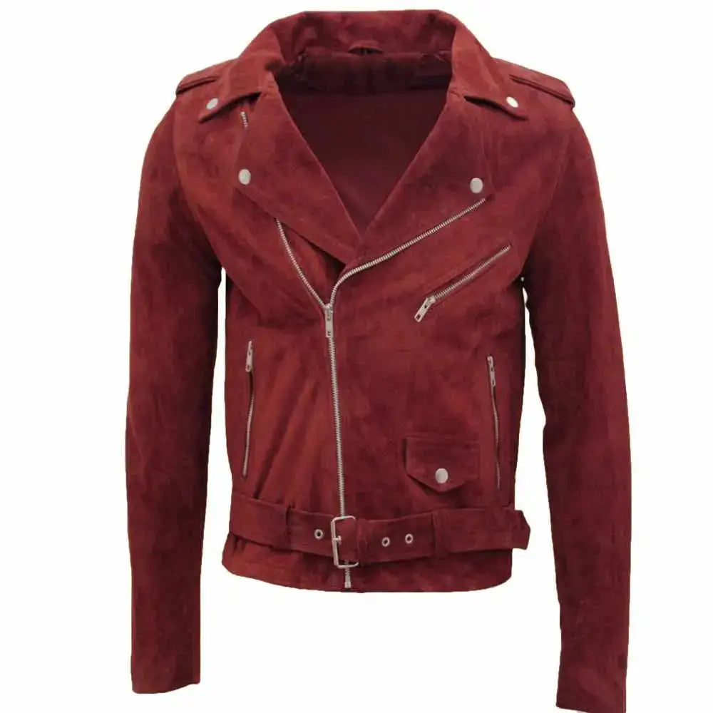 Men's Native American Suede Leather Motorcycle Jacket