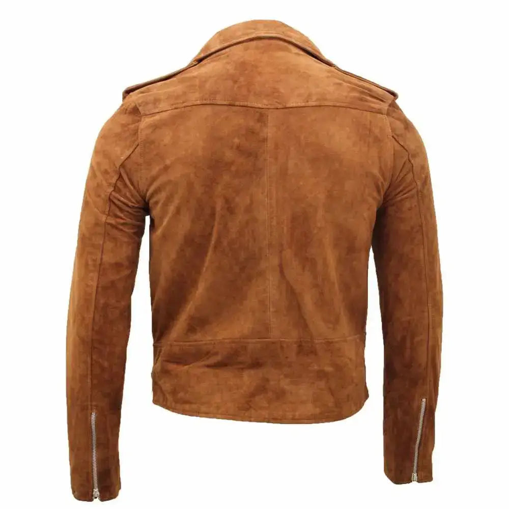Men's Native American Suede Leather Motorcycle Jacket