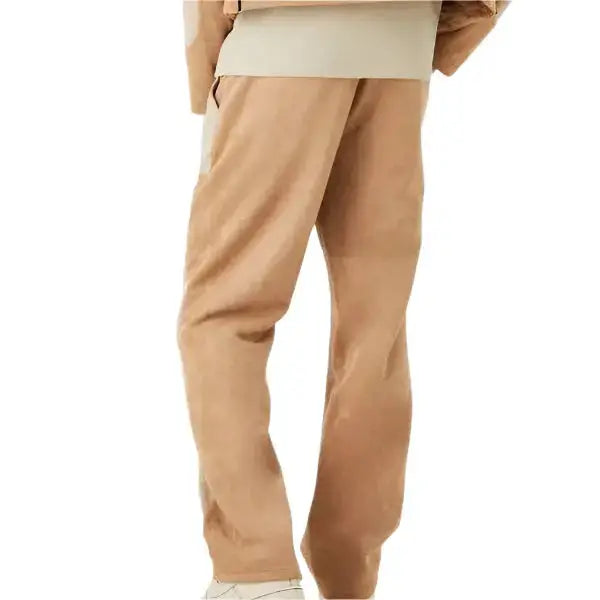 Men’s Quilted Panel Suede Leather Pants-1