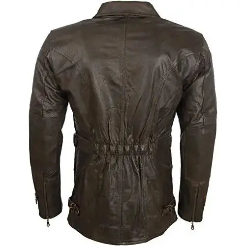 Mens Genuine Leather Motorbike Jacket