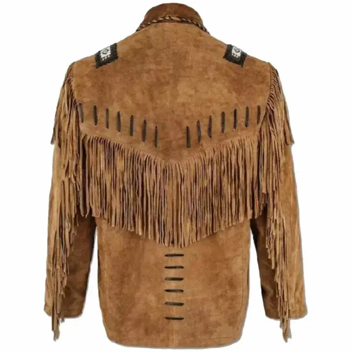 Men's Traditional Western Cowboy Leather Jacket
